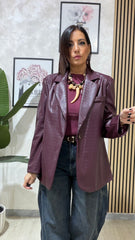 Blazer Pitone Bordeaux