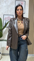 Blazer Pitone Marrone