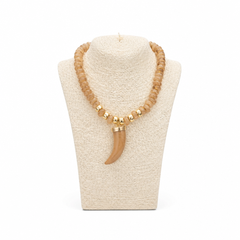 Collana Corno Beige