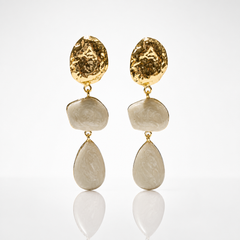 Orecchini pietra beige