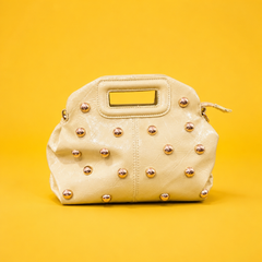 Borsa Borchie Giallo Paglierino