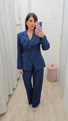Tailleur Gessato Blu art..66793