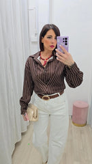 CAMICIA VIVIAN  MARRONE