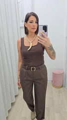 Pantalone Comfy Marrone art.8586