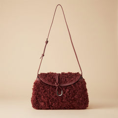 Borsa Bouclé Bordeaux
